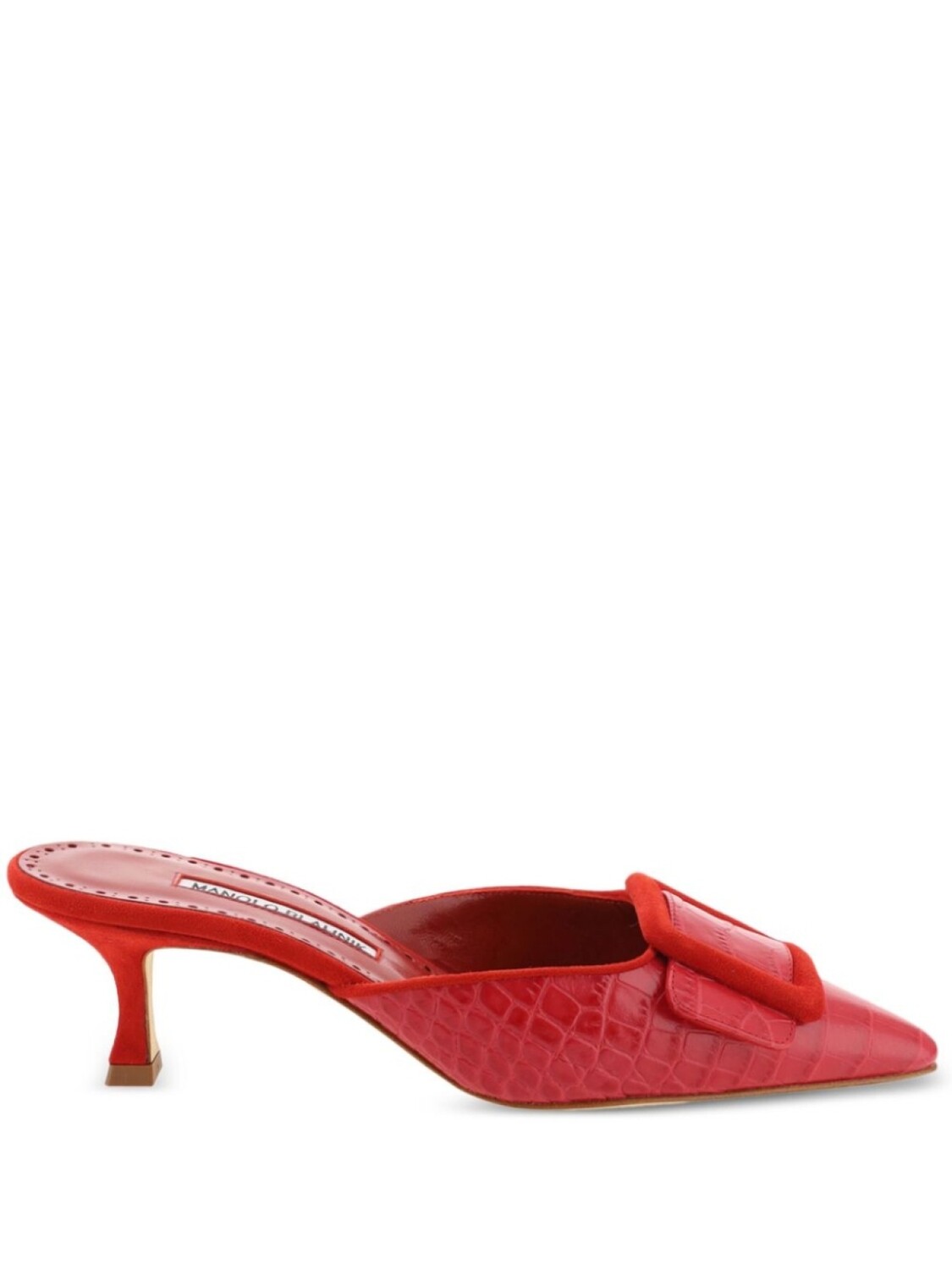 

50-мм мюли Maysale Manolo Blahnik, красный