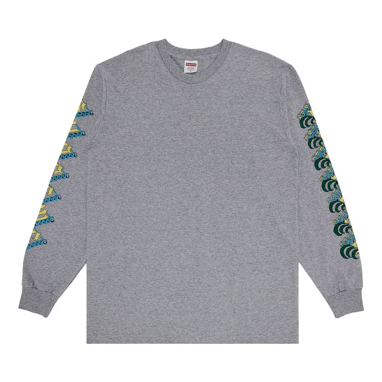 

Футболка Supreme Strawberries Long-Sleeve Tee Heather Grey, серый