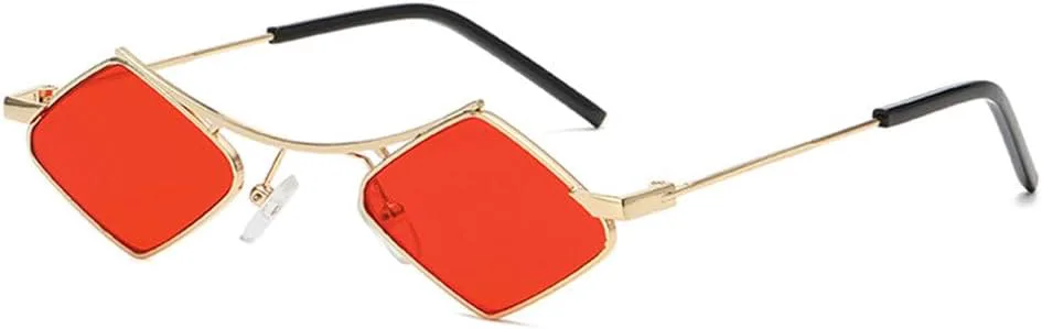 

LVTFCO Винтажные женские солнцезащитные очки в нестандартной маленькой оправе, модные мужские солнцезащитные очки в многоугольной металлической оправе, 9