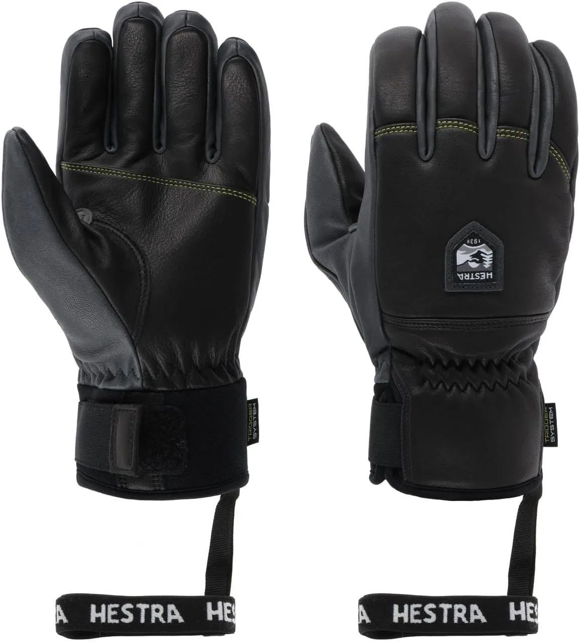 Горнолыжные перчатки Hestra Omni Trigger 5-Finger из кожи Hestra, Black/Grey