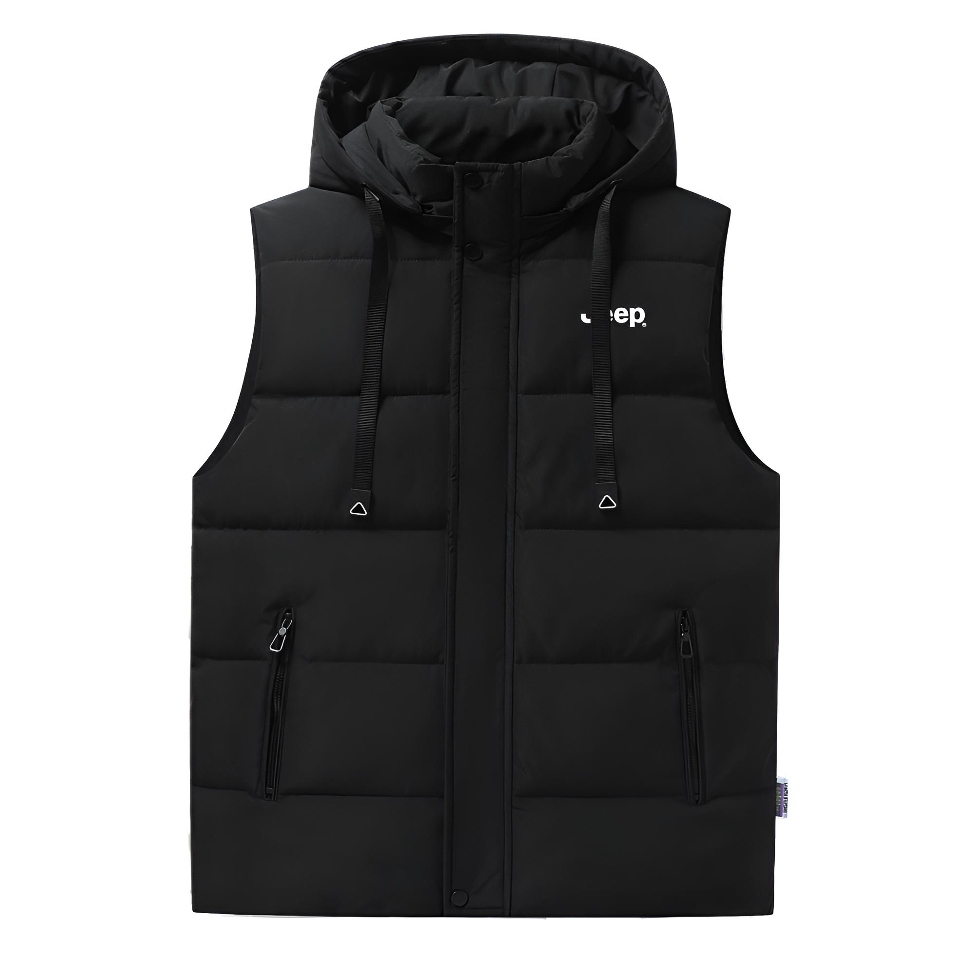 

Jeep Пуховик Unisex Black Stand Collar Moderate Padded