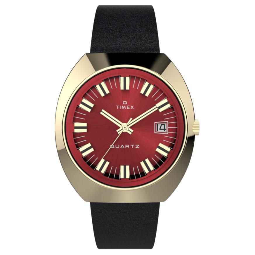 

TIMEX Часы Wrist Watch Quartz Movement Leather Strap 39mm Red Watch Dial Men's Watch, Red Watch Dial