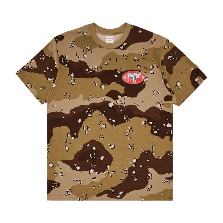 Футболка Supreme Dalmatian Tee 'Chocolate Chip Camo', коричневый