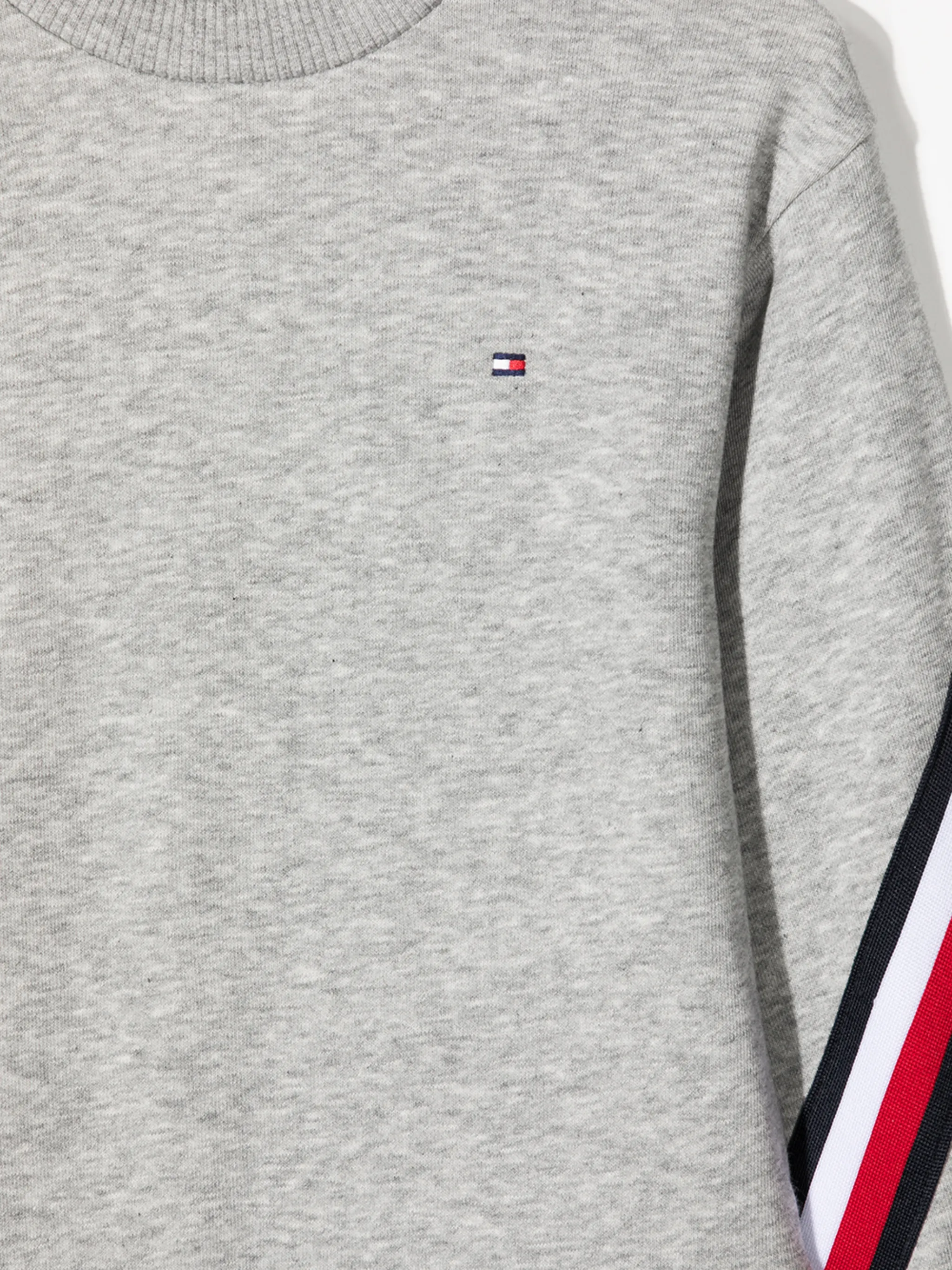 Платье-толстовка с отделкой в полоску Tommy Hilfiger Junior, серый — фото 3