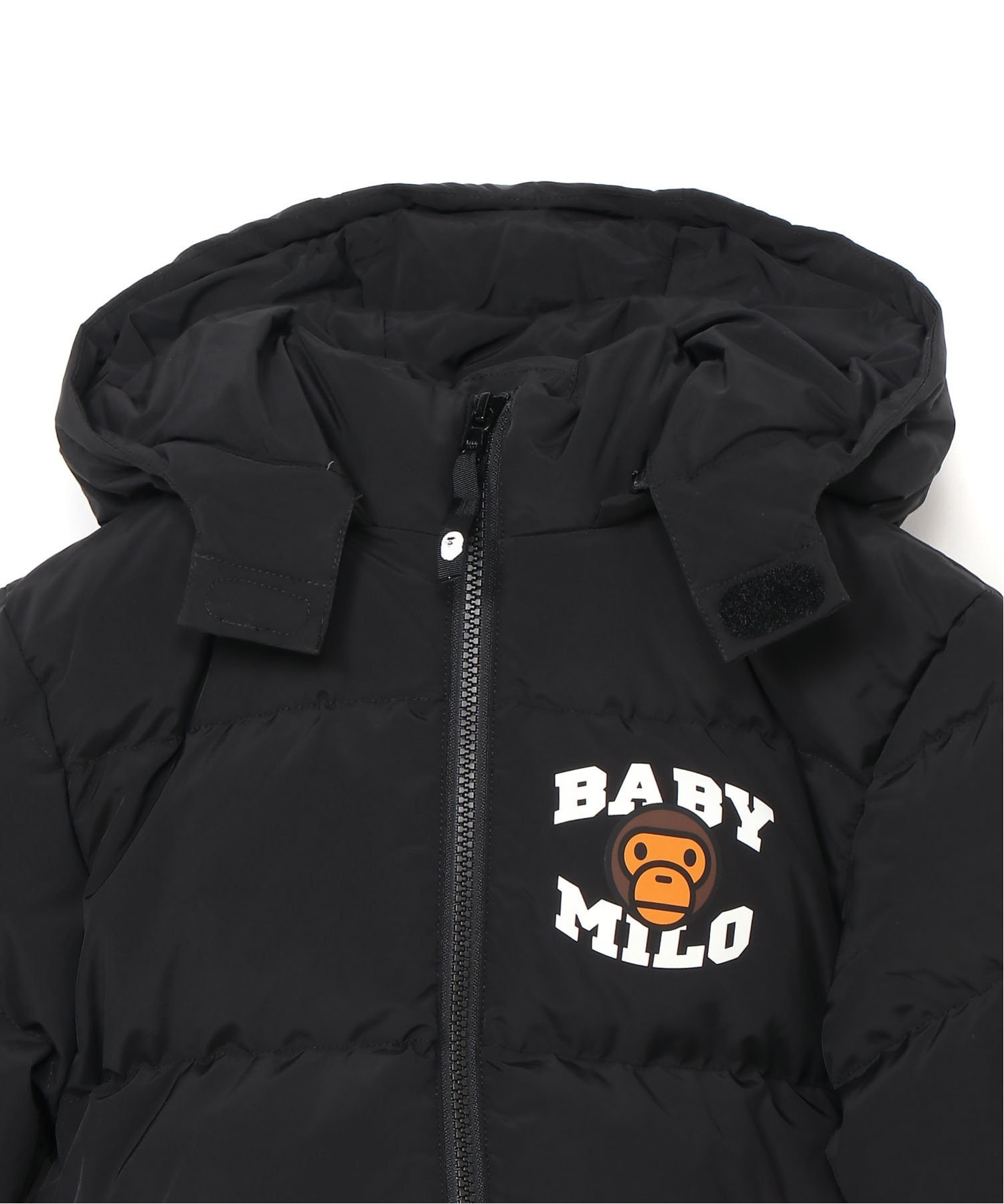 Пуховая куртка Baby Milo на молнии A Bathing Ape, Black — фото 4
