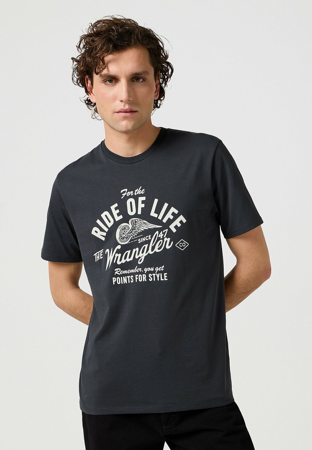 

Футболка с принтом SHORT SLEEVE AMERICANA - REGULAR FIT Wrangler, черный