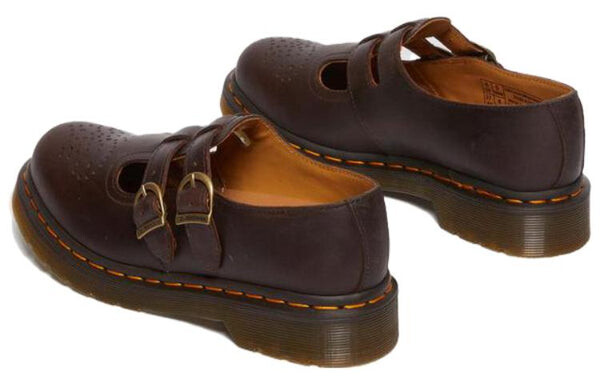 Кроссовки 8065 crazy horse leather mary jane shoes 'dark brown' Dr. Martens, коричневый — фото 4