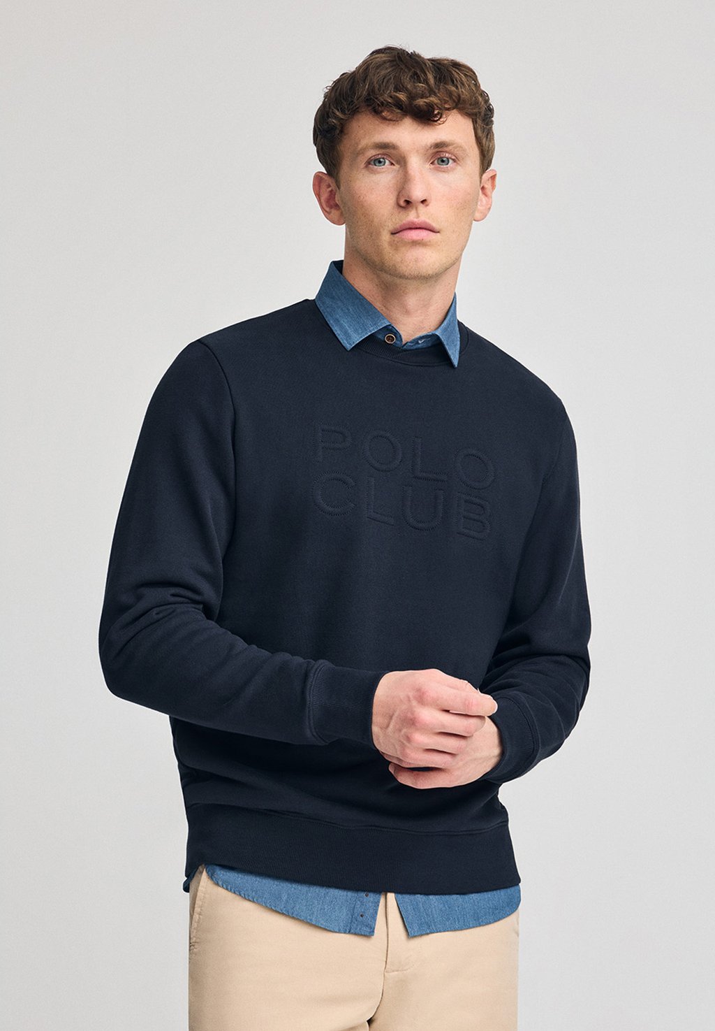 

Толстовка CREWNECK LOGO ICONIC Polo Club, темно-синий