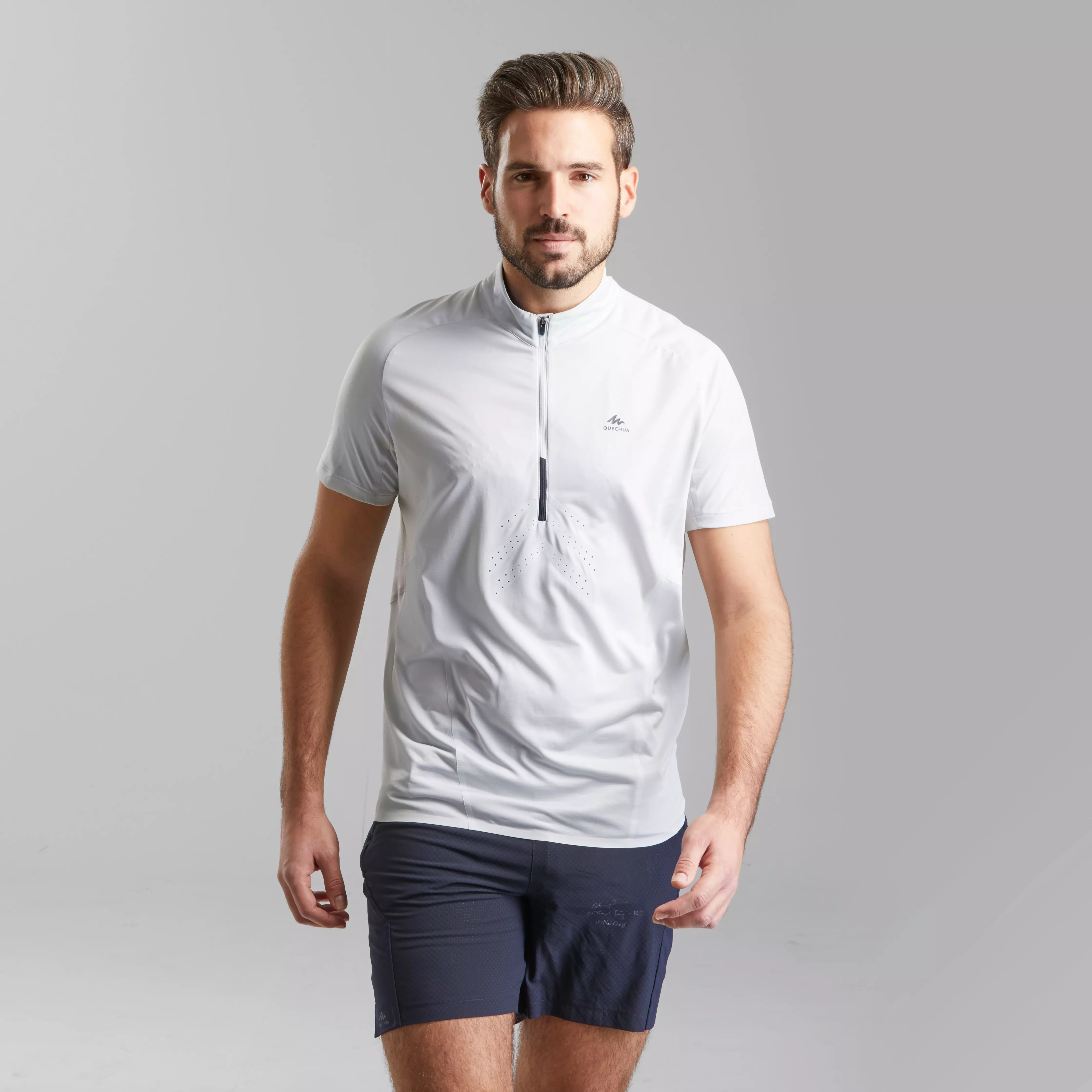 

Мужская футболка для скоростного треккинга Quechua FH500 лунно-серая