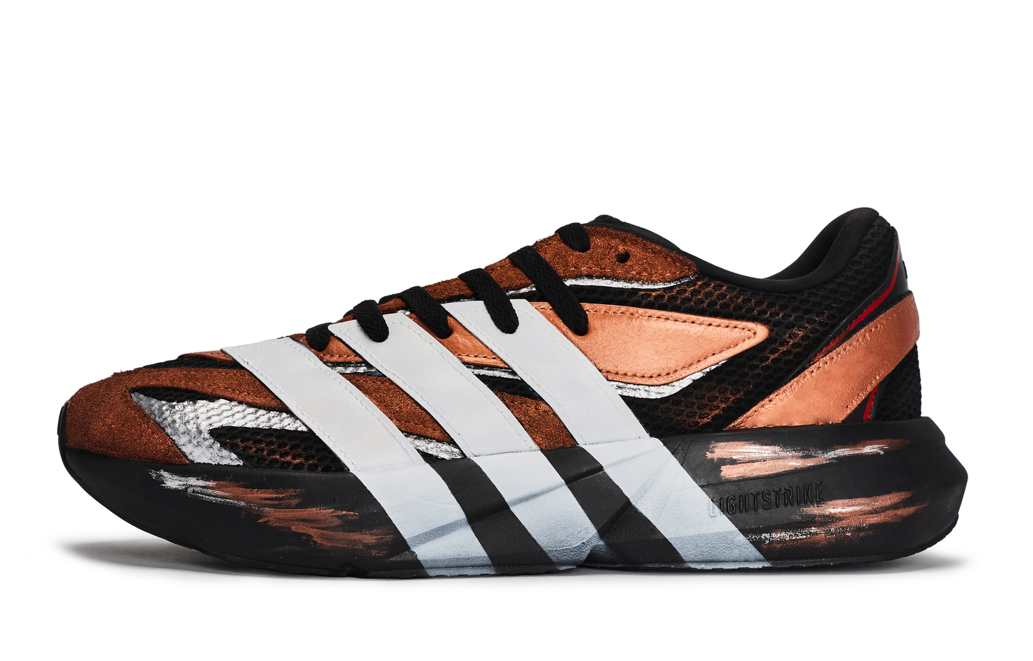 

Adidas LIGHTBLAZE Абразивоустойчивые кроссовки Low top для бега мужские черные золотые белые