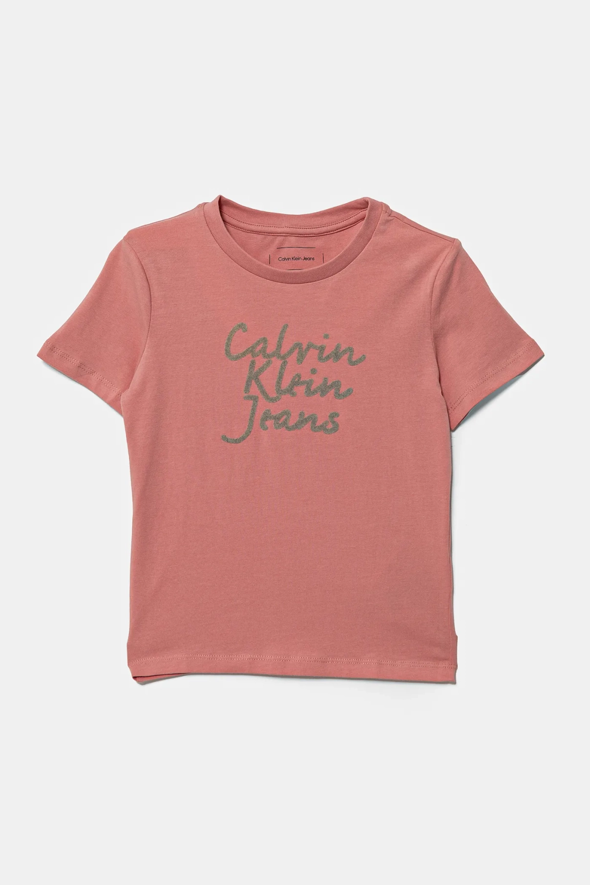 

Хлопковая футболка для детей Calvin Klein Jeans, розовый