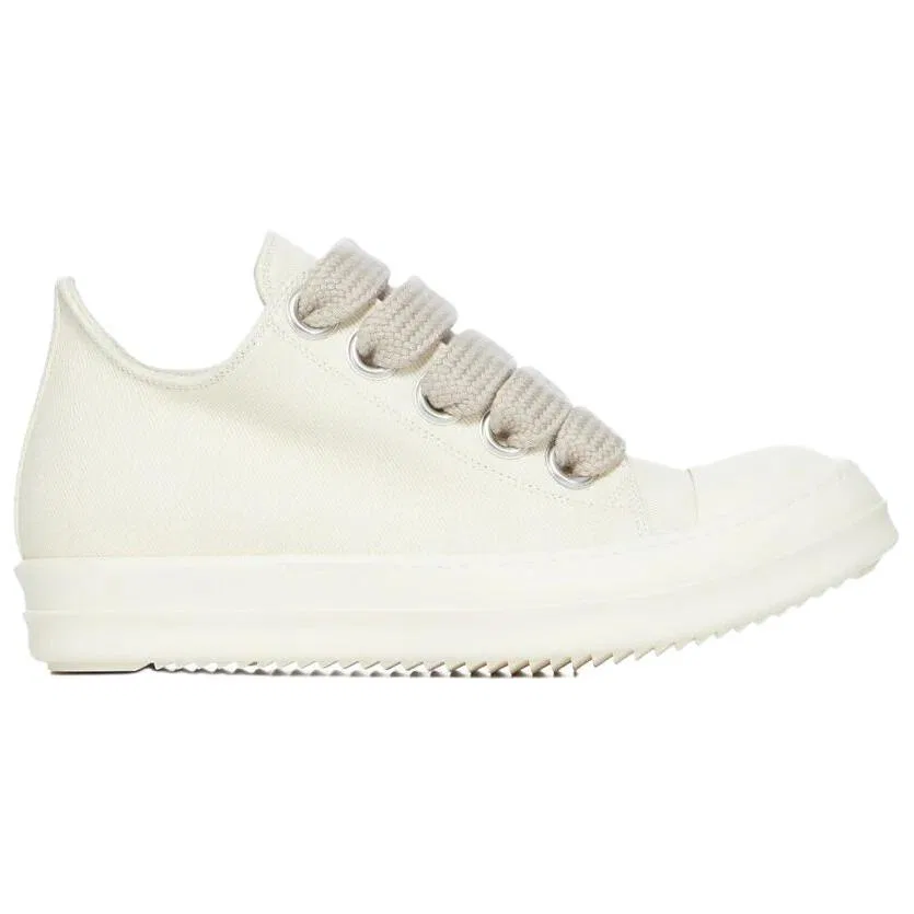 Кеды из денима Temple Jumbolace Low Top Rick Owens DRKSHDW молочный — фото 3