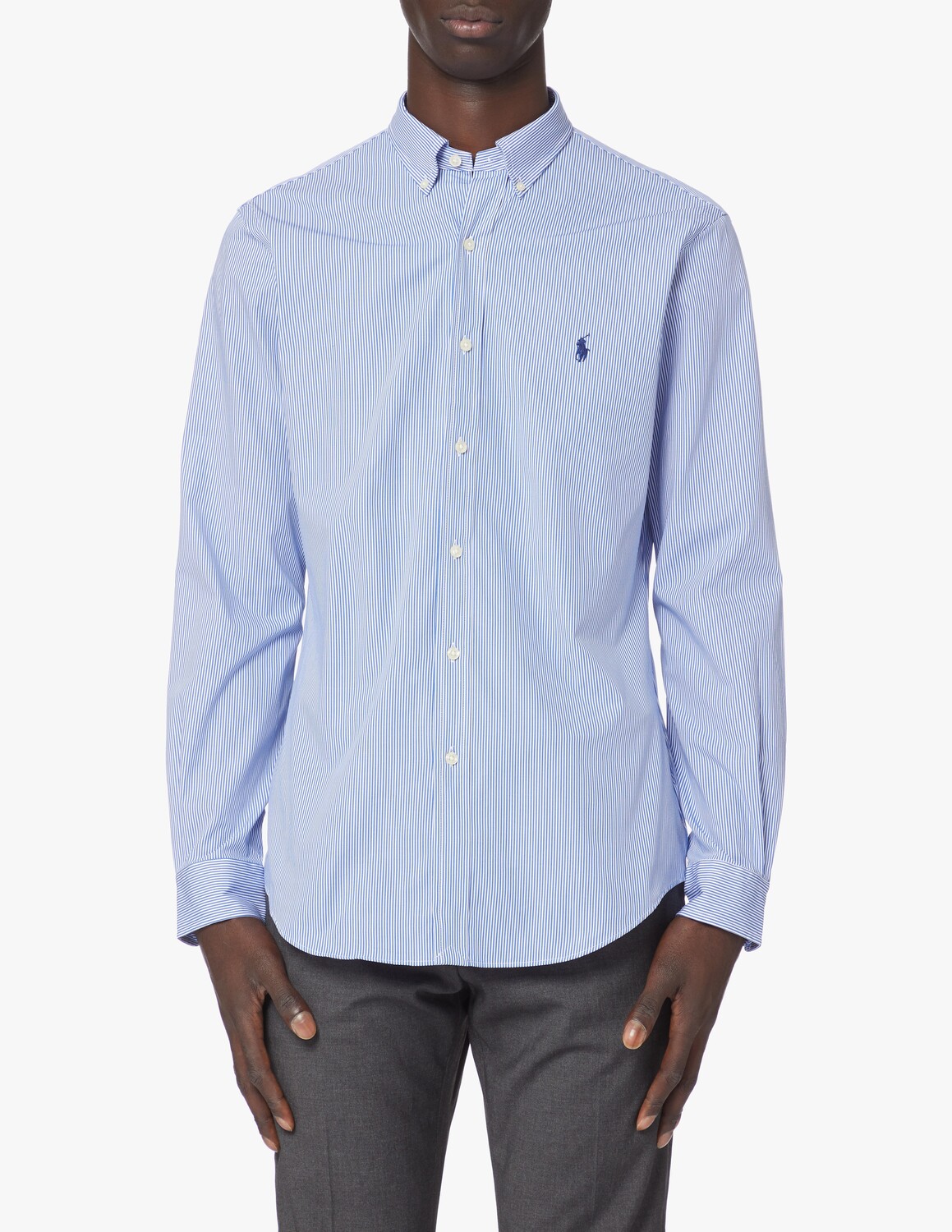 

Спортивная рубашка из бистряка Ralph Lauren, цвет Blue/White Hairline Strip