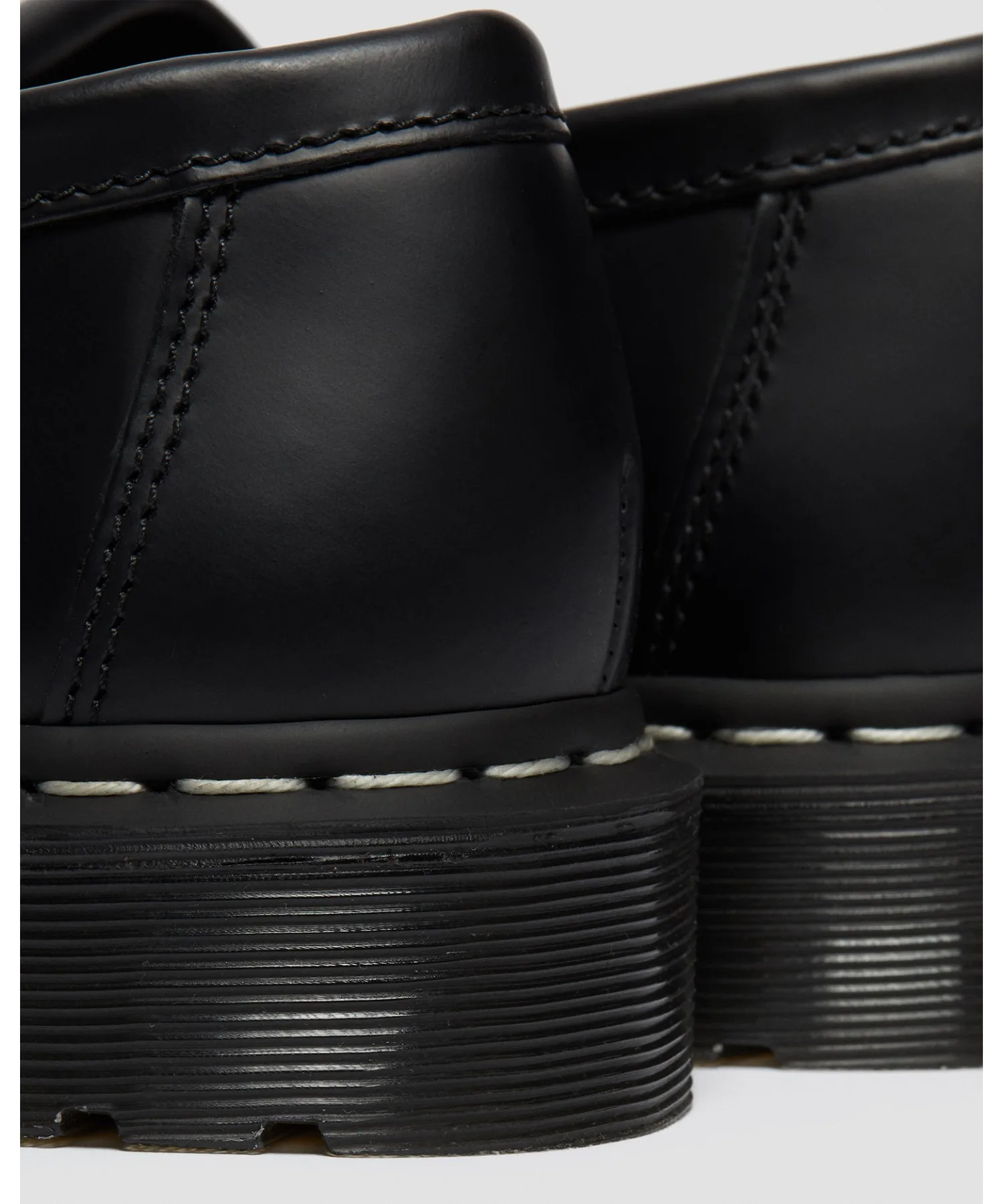 Унисекс лоферы Dr. Martens ADRIAN с белой строчкой чёрные — фото 4