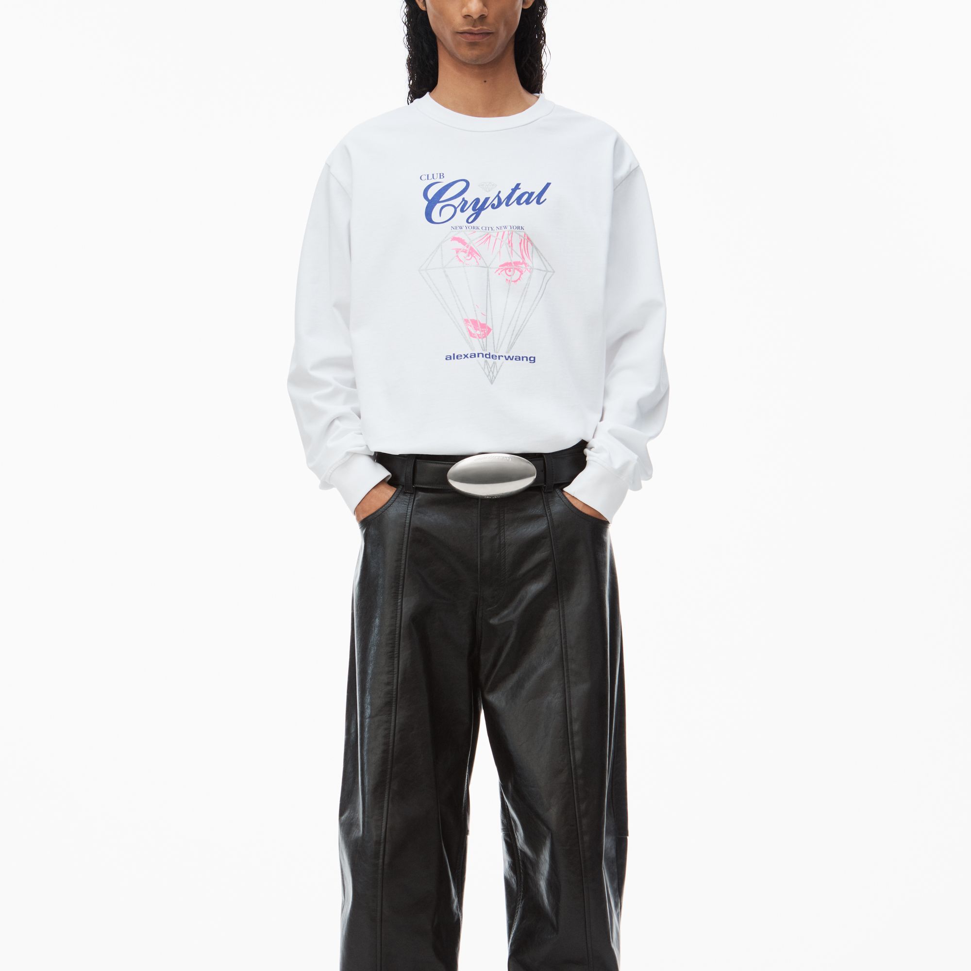 Футболка унисекс SS24 Ярко-белая Alexander Wang — фото 3