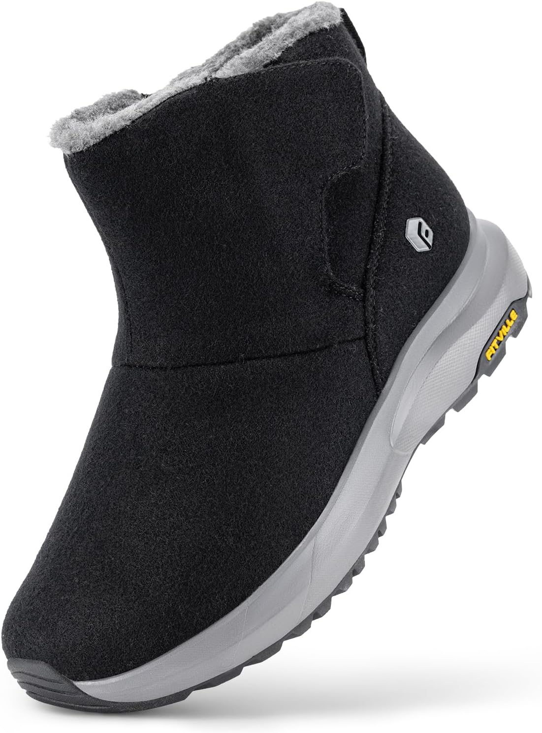 

Мужские зимние ботинки FitVille широкие, с толстой утепленной меховой подкладкой, легкие зимние ботинки для мужчин, широкие, для улицы, мужские снежные ботинки, черный