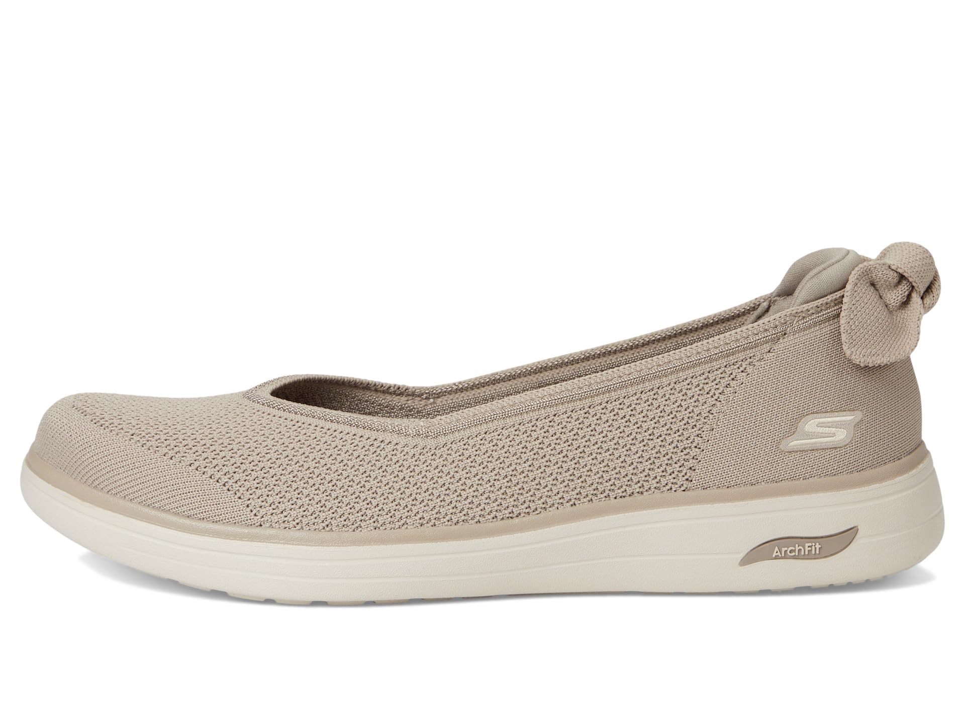 Туфли SKECHERS Performance On-The-Go Arch Fit Inspire Ballerina W/ Bow, серо-коричневый — фото 4