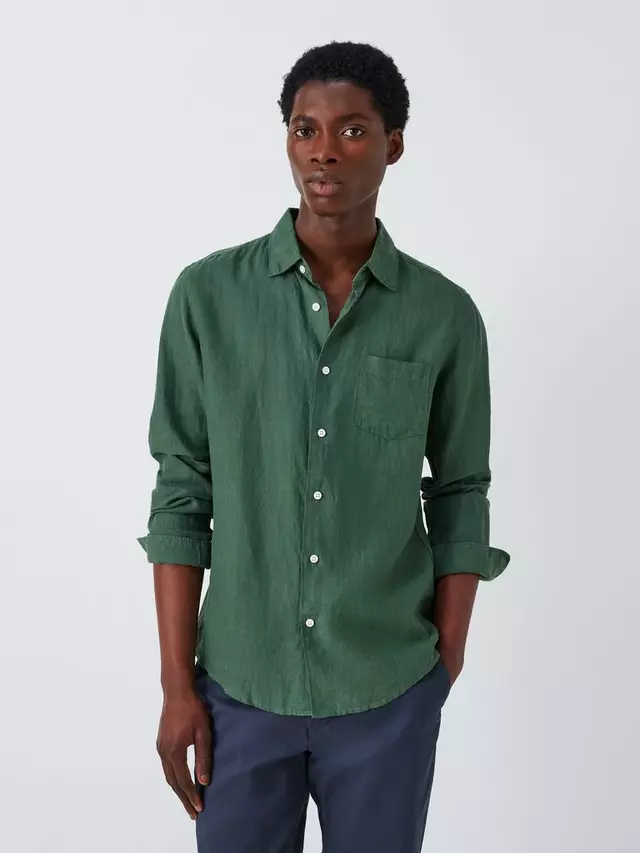 

Рубашка John Lewis Linen Long, цвет new/green