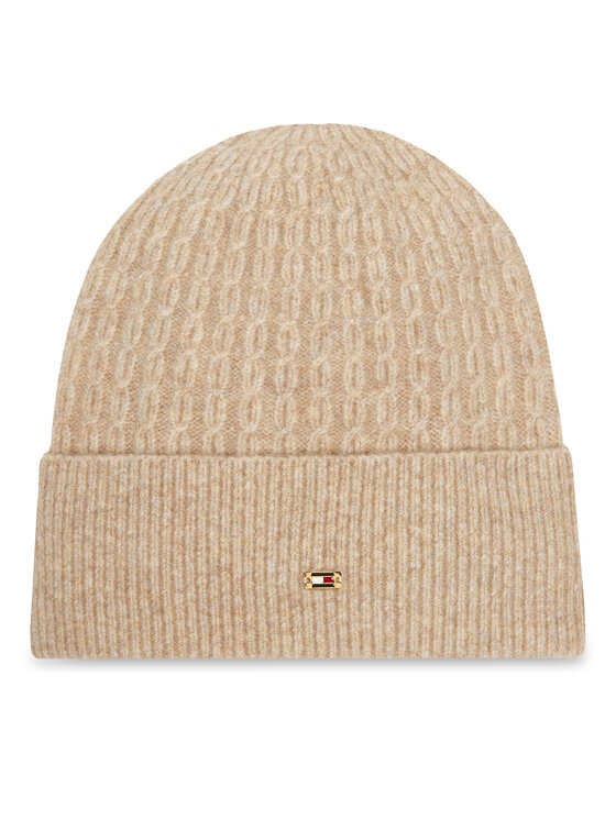 

Шапка Th Cable Enamel Flag AW0AW17776 Tommy Hilfiger, коричневый