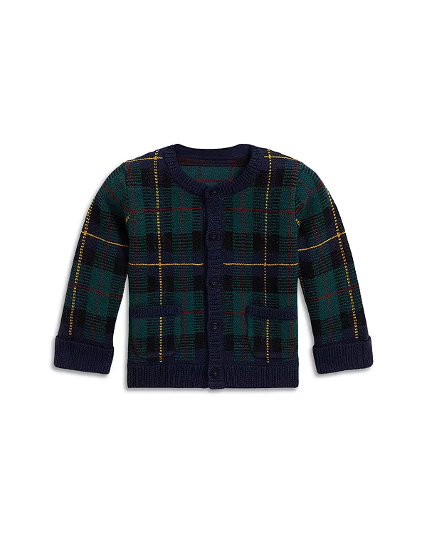 

Детский клетчатый шерстяной кардиган Polo для малышей - для стирки. Ralph Lauren, мультиколор