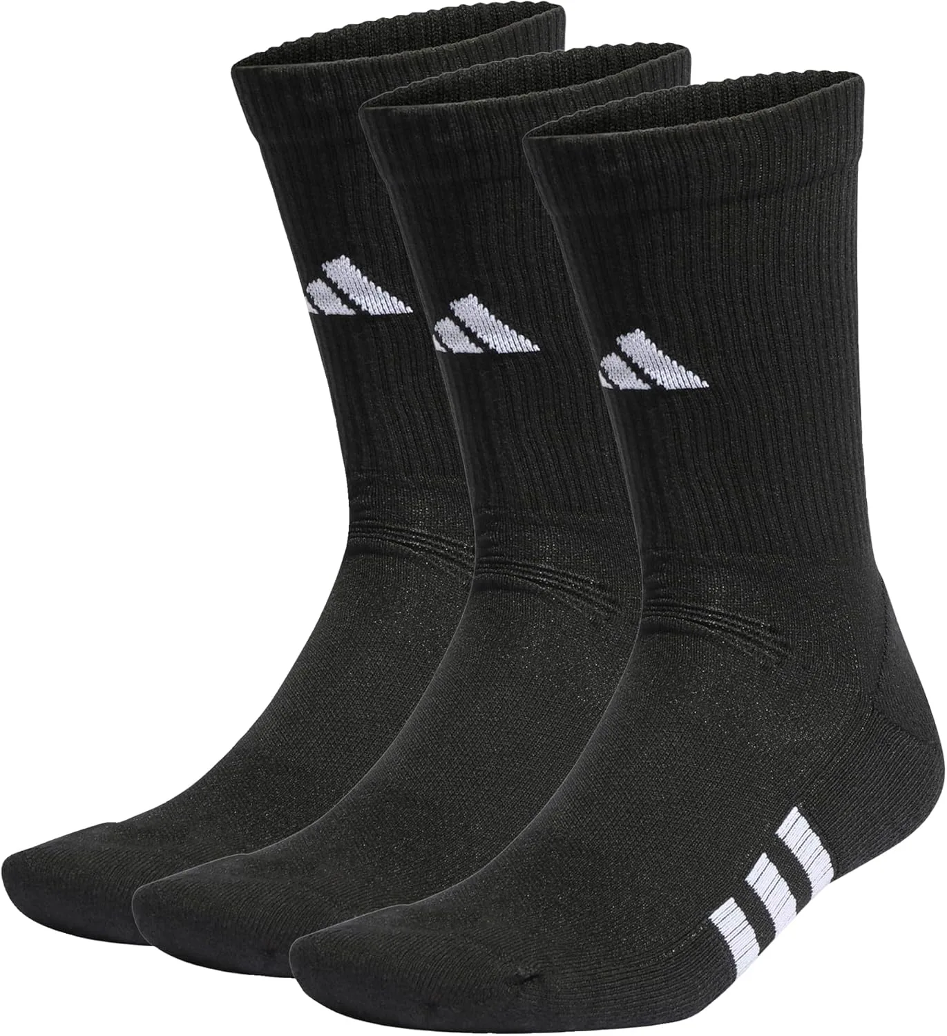 Комплект из 3 мужских носков Adidas Crew Socks - с амортизацией для тренировок, черный