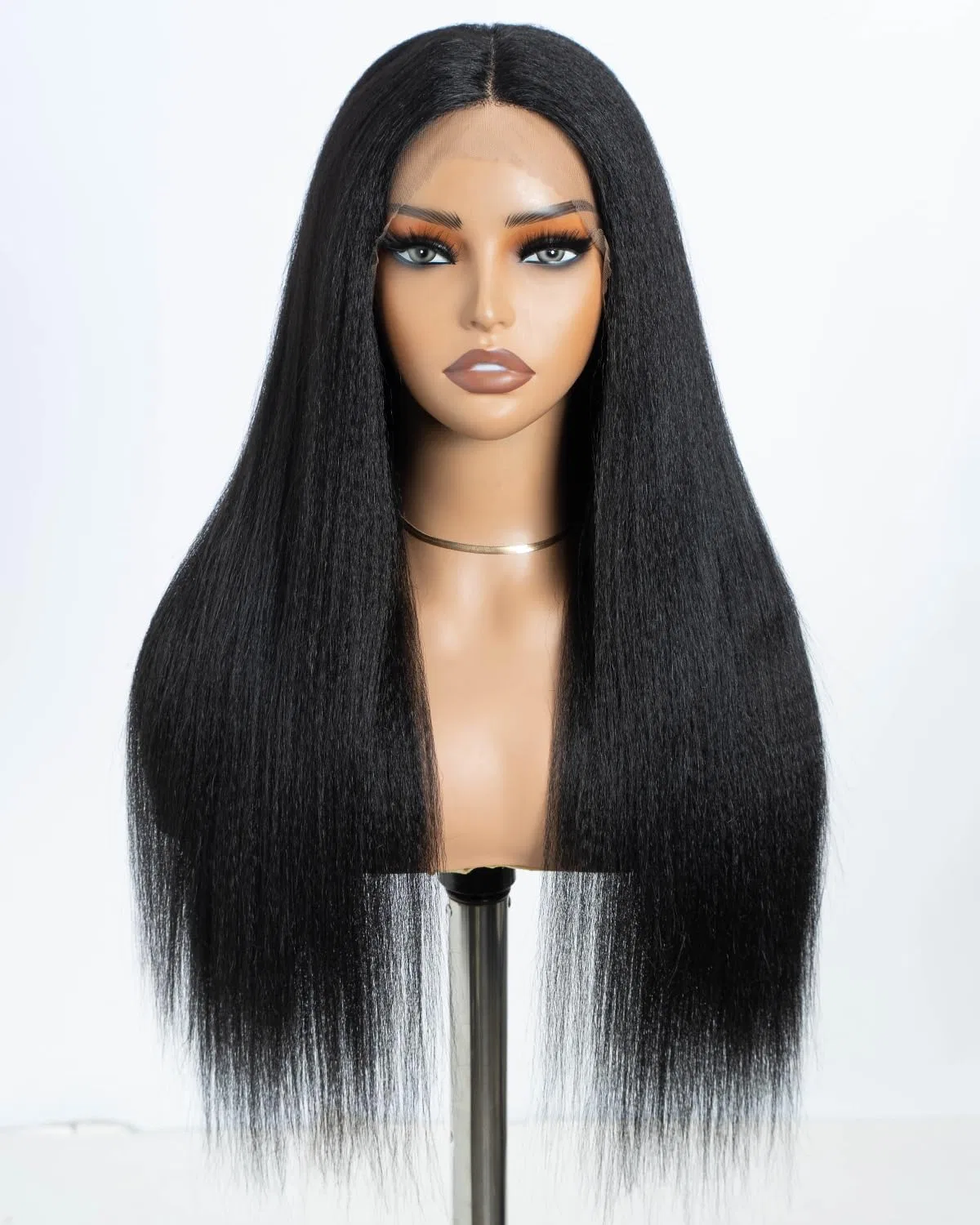 Женский черный парик Style Icon с кружевной передней частью, 60 см Style Icon, 1B
