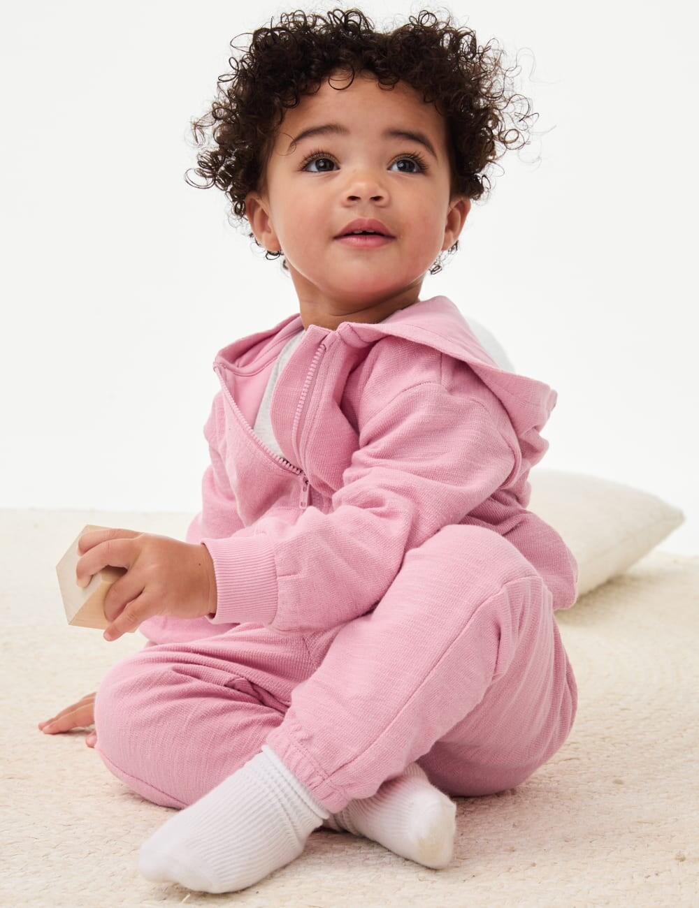 

Джоггеры из чистого хлопка Marks & Spencer, розовый