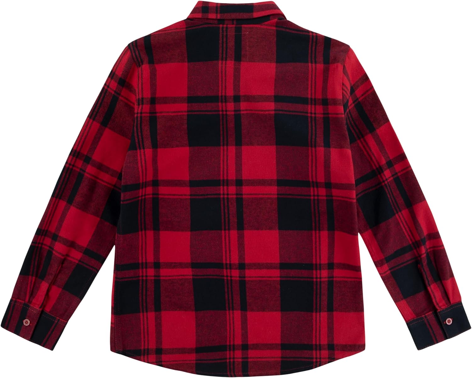 Рубашка Levi's для мальчиков с длинным рукавом и одним карманом на пуговицах, Black/Red — фото 2