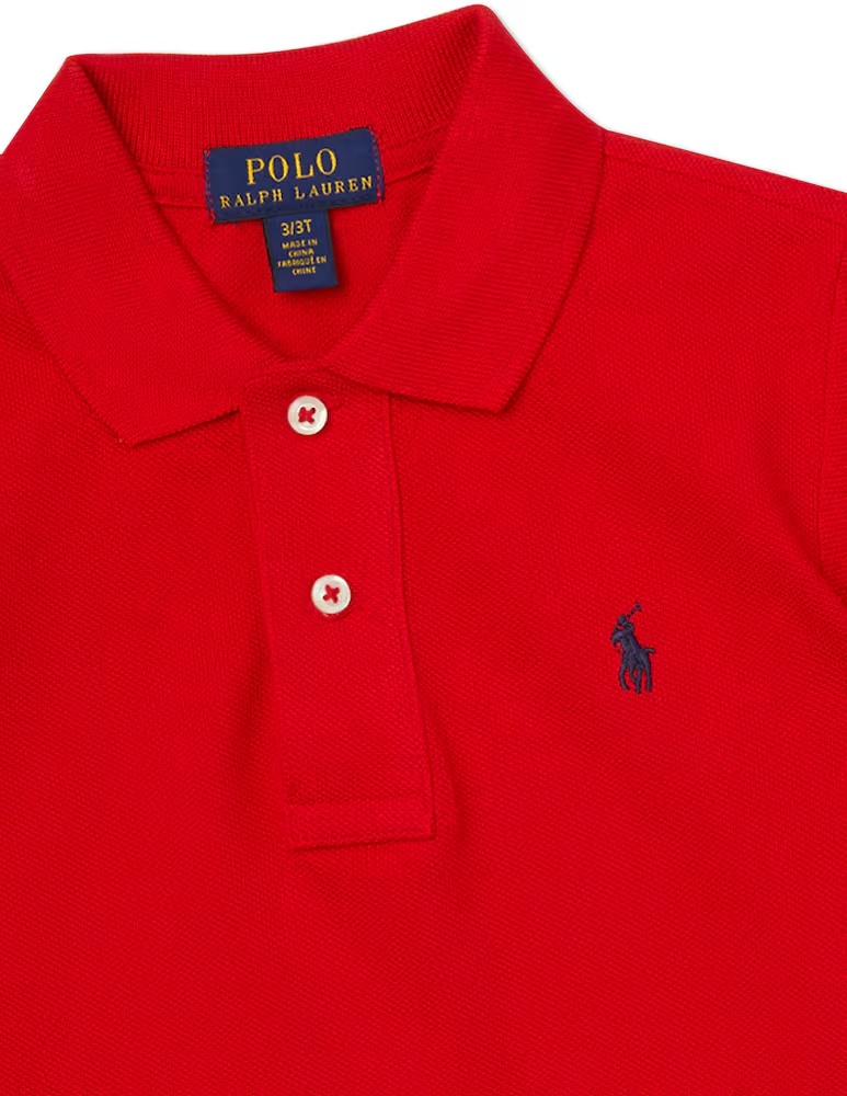 Трикотажная рубашка-поло с длинными рукавами - красная Polo Ralph Lauren, красный — фото 2