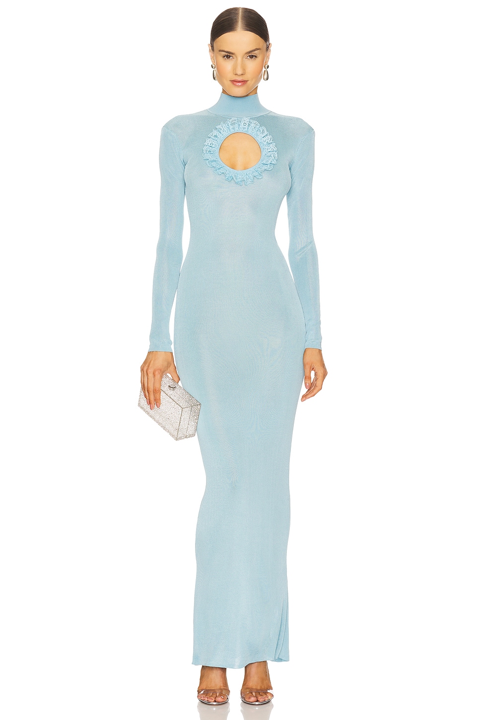 

X christopher kane вязаное макси-платье с вырезами Self-Portrait, blue