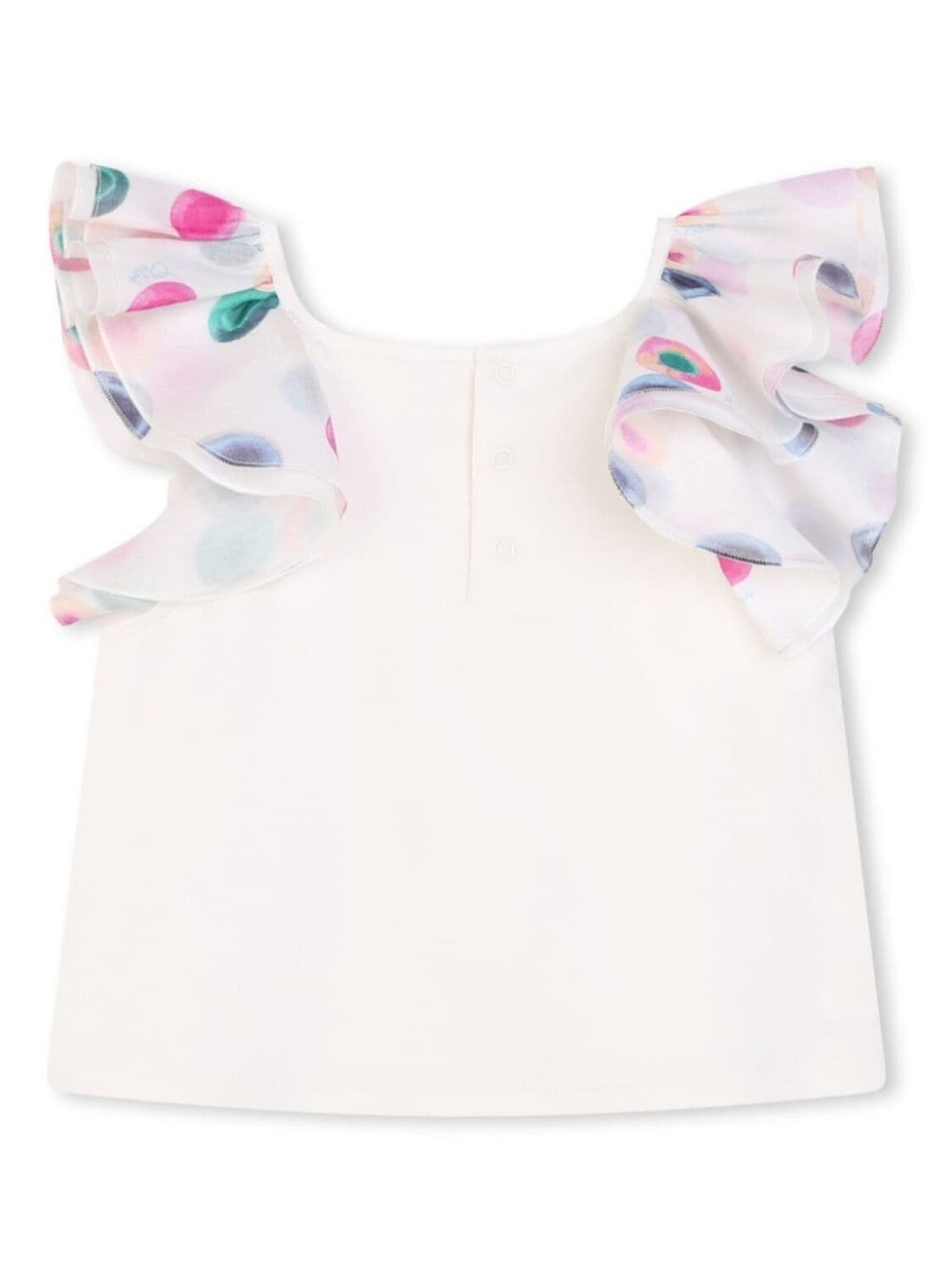 Chloé Kids блузка из органического хлопка с оборками, белый — фото 2