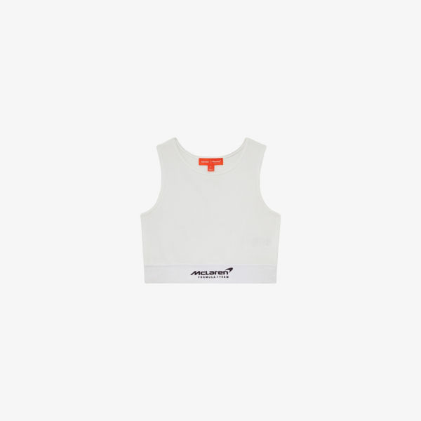 

Топ-майка Reiss Cloud McLaren F1 Team из хлопкового джерси укороченный, белый