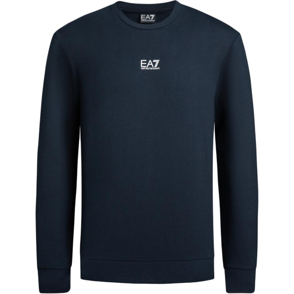Ea7 Logo Detailed Crewneck T Shirt EMPORIO ARMANI, темно-синий — фото 3