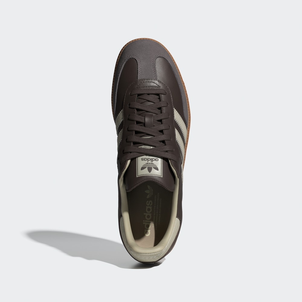 Кроссовки Adidas Samba OG Shoes, цвет Brown/Putty Grey/Gold Metallic — фото 2