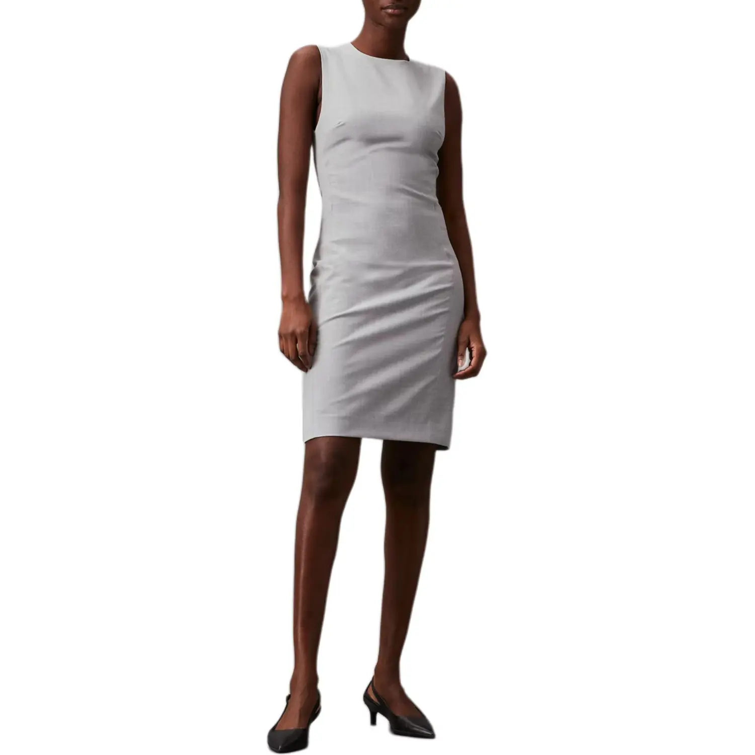 

Мини-платье без рукавов Dart Detailed Calvin Klein, светло-серый