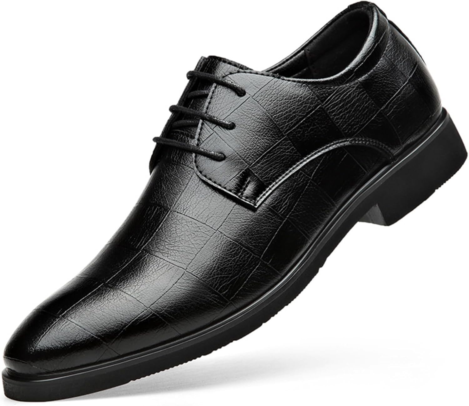 

Мужские классические туфли на шнуровке, деловые дерби для мужчин, удобные рабочие, офисные и свадебные туфли Kyoescai, черный