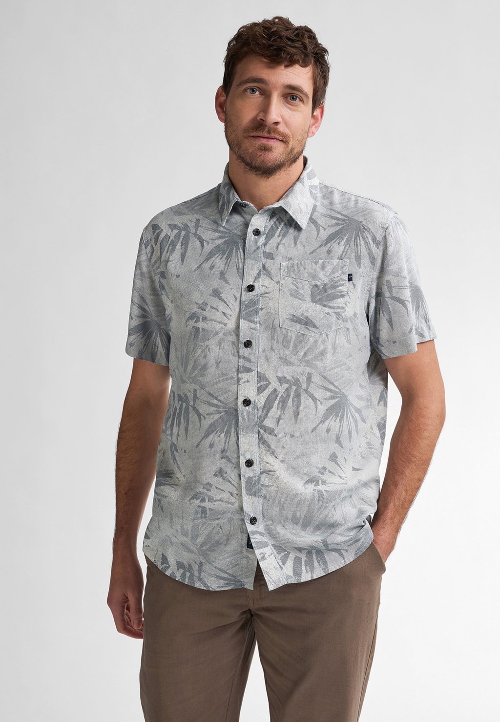 

Рубашка ALL-OVER PRINT SHIRT SEAFOAMVIEW Petrol Industries, темно-синий