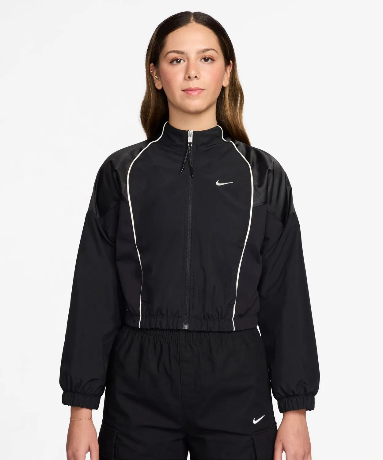 Куртка Nike Shrunken Track Jacket, женская, чёрная