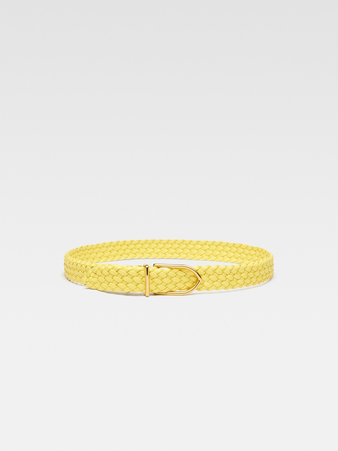 

Плетеный ремень с фирменной пряжкой JACQUEMUS The Bambino belt, желтый