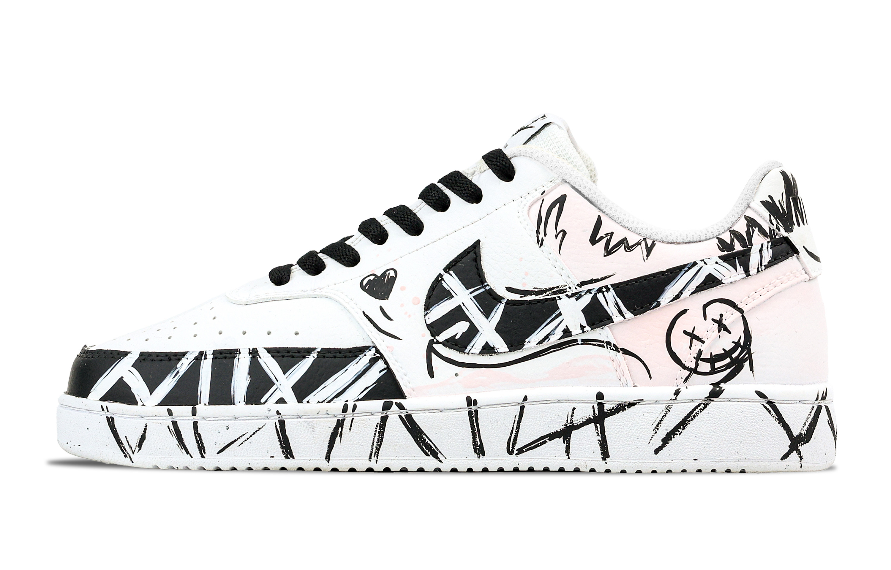 

Nike Кроссовки для скейтбординга Court Vision 1 Low Top, мужские, белые, черные