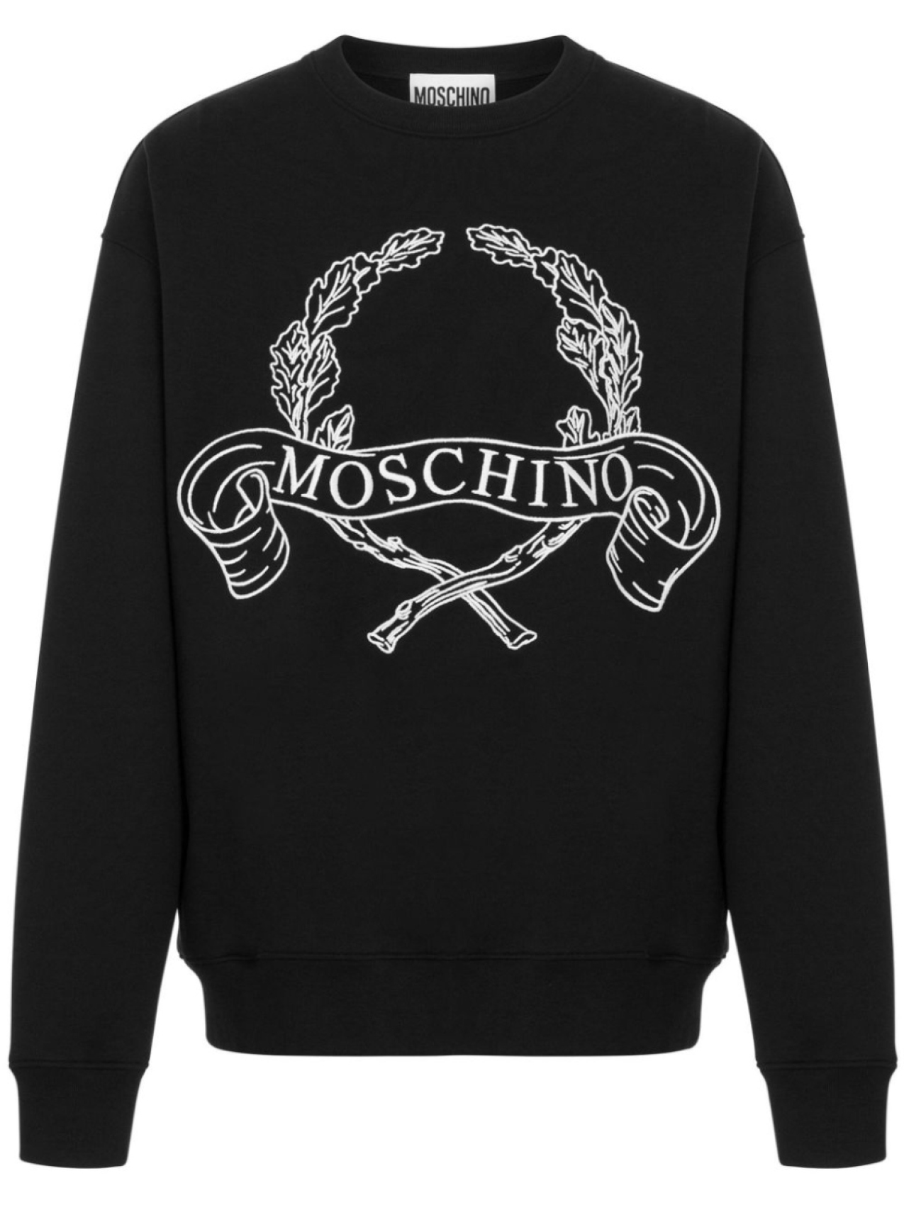 

Moschino толстовка с вышитым логотипом, черный