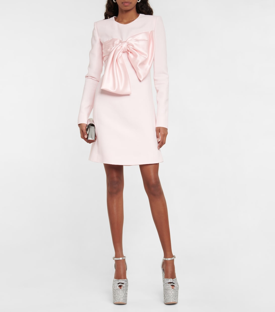 Босоножки на платформе с блестками Giambattista Valli, серебряный — фото 2
