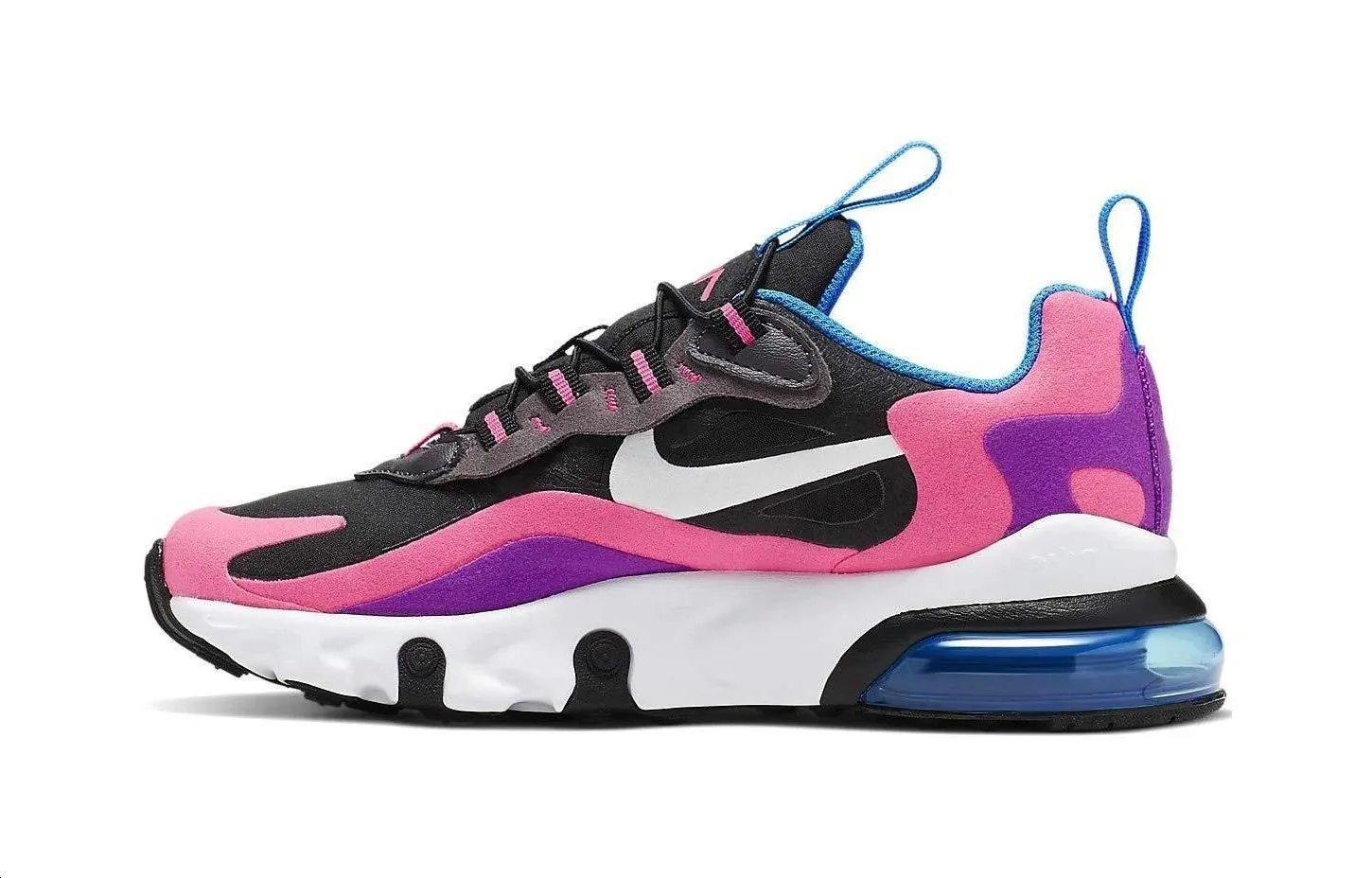 Nike Кроссовки Air Max 270 React Black Hyper Pink Vivid Purple PS
