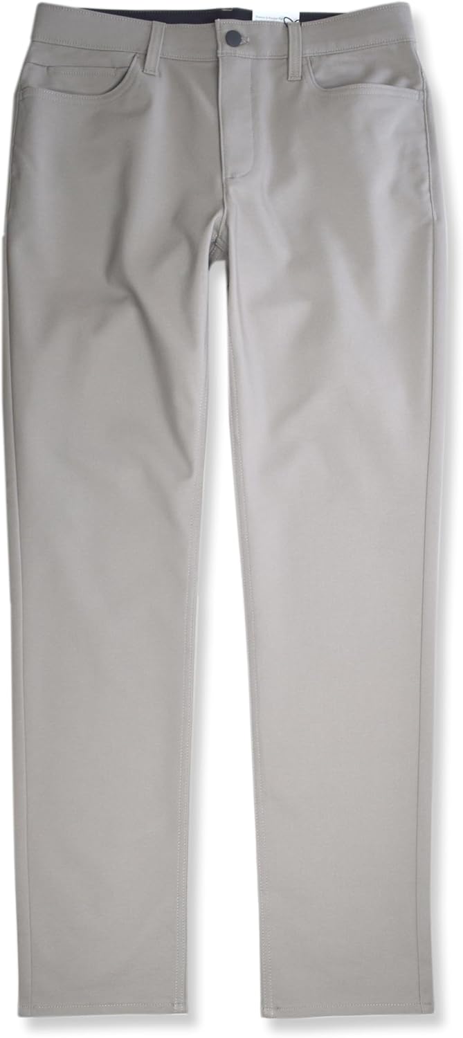 

Мужские облегающие повседневные брюки Calvin Klein из хлопковой смеси стретч с пятью карманами, Alloy Grey