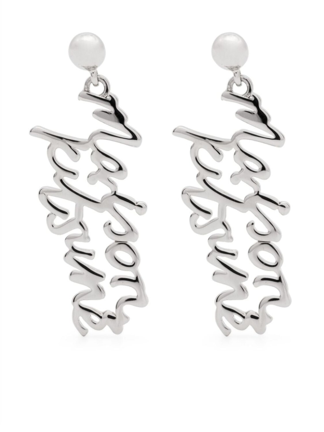 

Серьги с логотипом Maison Kitsuné, серебряный