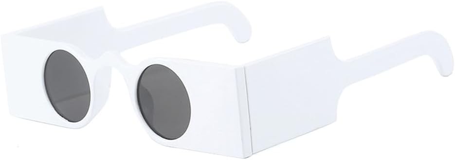 

Ретро уникальные квадратные женские солнцезащитные очки, модные, с маленькими круглыми линзами, защита от УФ-излучения UV400, женские очки с широкими дужками и леопардовым принтом WNCKSQ, White Gray