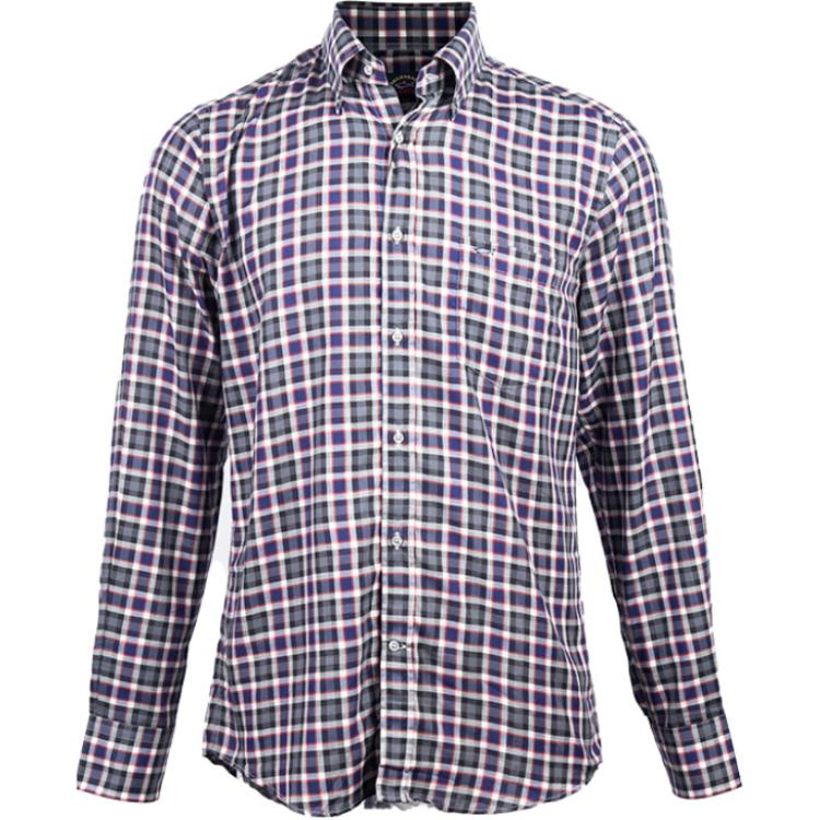 

Paul & Shark Яхтенная рубашка мужская фиолетовая клетка