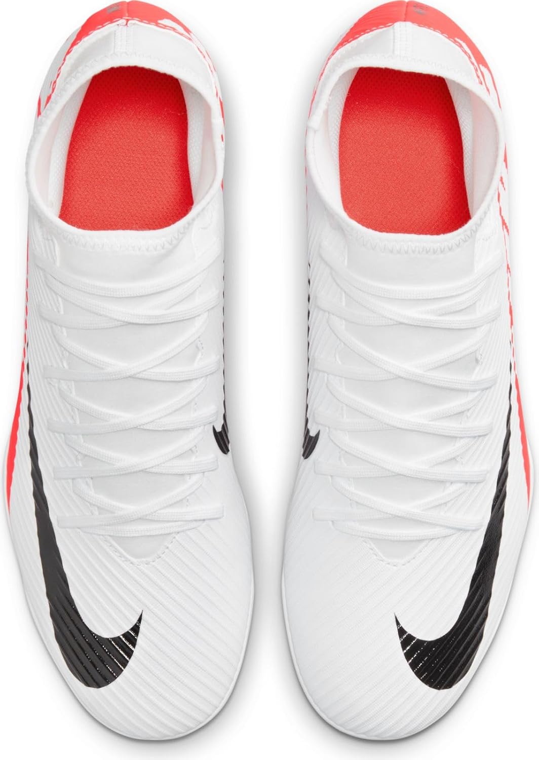 Мужские футбольные высокие кроссовки Nike, Bright Crimson White Black — фото 3