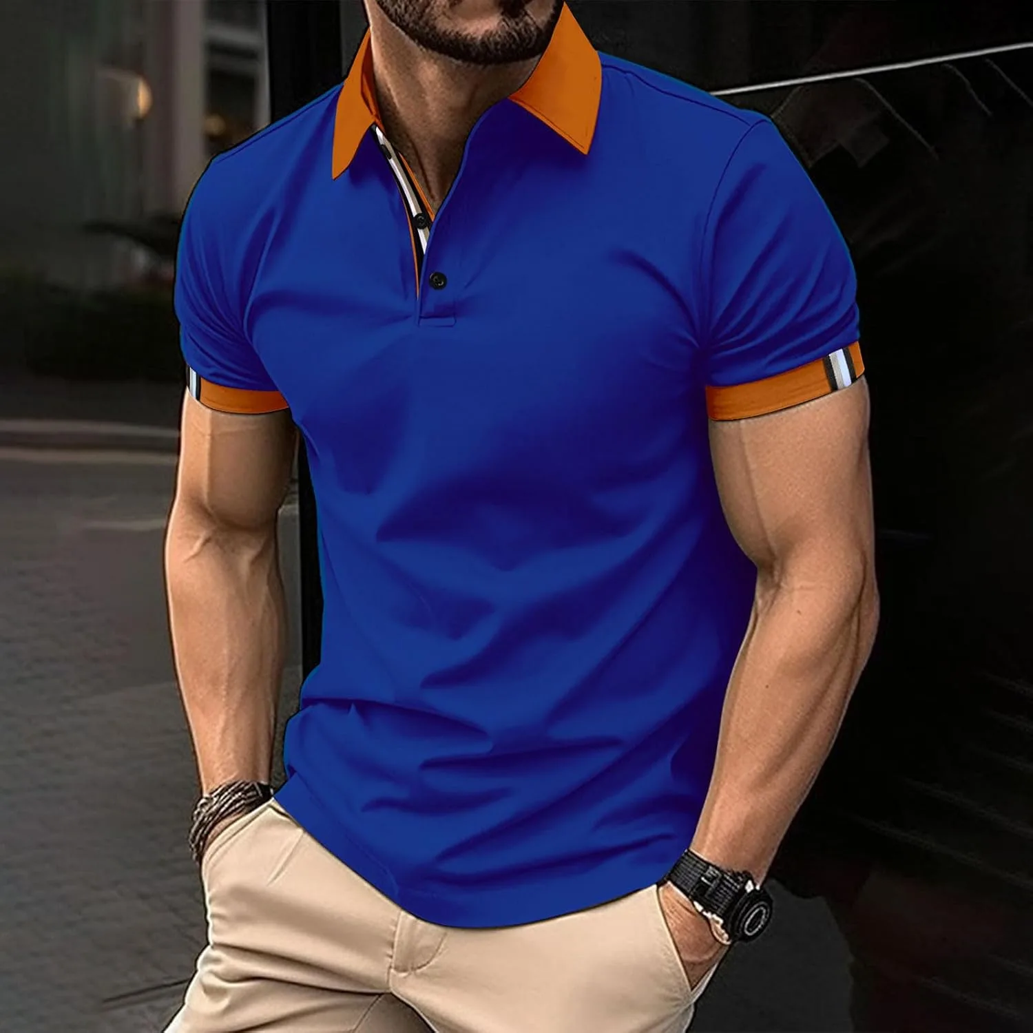 Мужская футболка с коротким рукавом Slim Fit из хлопка — фото 2