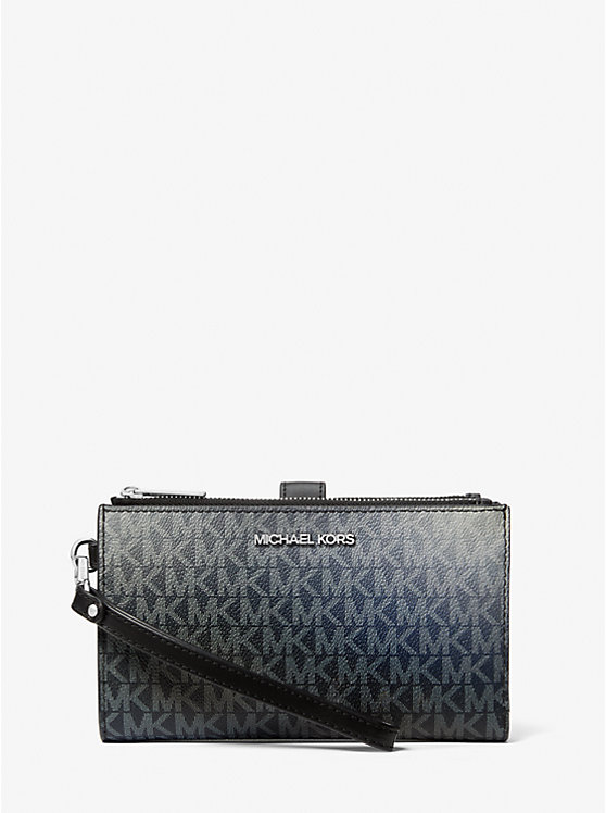 

Большой омбре-клатч Jet Set с фирменным логотипом Michael Kors, Black Combo